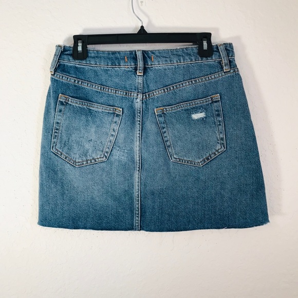 Free People NWT denim A-Line mini skirt size 29 - Picture 7 of 8